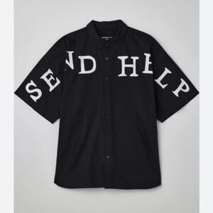 Teddy Klein X Hila Klein Send Help Woven Shirt NWT